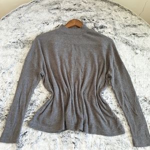 Grey ribbed turtleneck